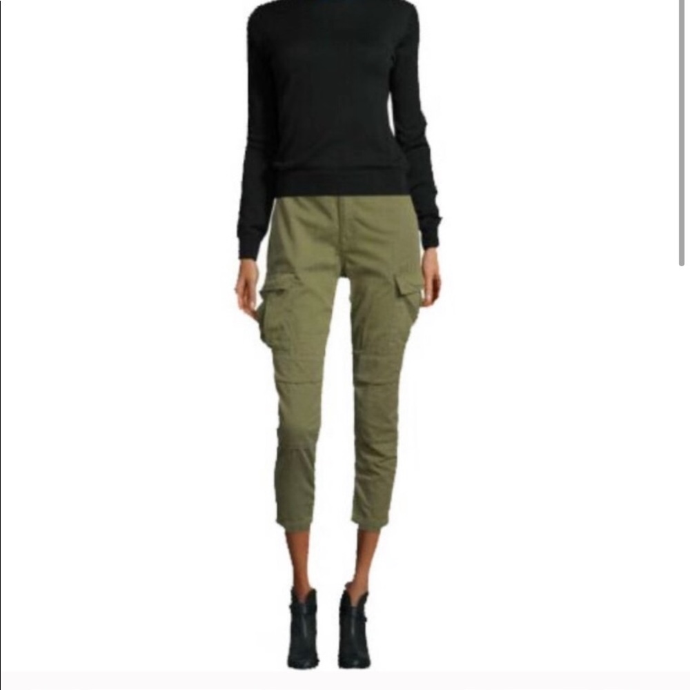 Rag & Bone High Waisted Army Green Cargo Pants